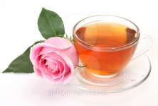Tea and pink rose 이미지 (164596929) - 게티이미지뱅크 Tea and pink rose