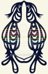 Openwork silhouette of couple birds. symmetrical pattern 이미지 (186255600) - 게티이미지뱅크 Openwork silhouette of couple... 