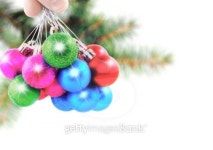 Christmas decoration-glass ball on fir branches. 이미지 (178849682) - 게티이미지뱅크 Christmas decoration-glass ball on fir... 