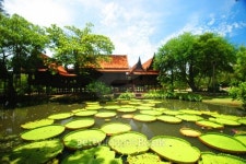 Thai house with lotus pond 이미지 (450469433) - 게티이미지뱅크 Thai house with lotus pond