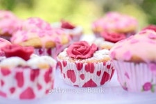 Muffin with marchpane rose 이미지 (453095929) - 게티이미지뱅크 Muffin with marchpane rose