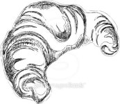 Croissant sketch 이미지 (177655931) - 게티이미지뱅크 Croissant sketch