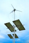 Turbine producing renewable energy ,Wind turbines and Solar Panel 이미지 (523790161) - 게티이미지뱅크 Turbine producing... 