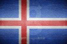 closeup Screen Iceland flag concept on PVC leather for backgroun... closeup Screen Iceland flag concept on PVC leather for backgroun