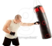 Boxer hitting the punching bag 이미지 (463124773) - 게티이미지뱅크 Boxer hitting the punching bag