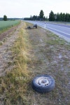 Broken tire of car trailer 이미지 (464661773) - 게티이미지뱅크 Broken tire of car trailer