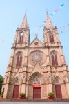 Shishi Sacred Heart Cathedral in Guangzhou,China. 이미지 (463512835) - 게티이미지뱅크 Shishi Sacred Heart Cathedral in... 