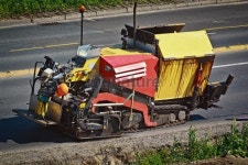 Asphalt paving machine in highway construction 이미지 (488392879) - 게티이미지뱅크 Asphalt paving machine in highway construction