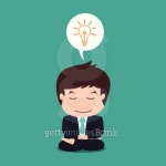 businessman meditation good idea cartoon 이미지 (513705805) - 게티이미지뱅크 businessman meditation good idea cartoon