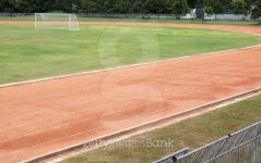 Running track near the field 이미지 (487299407) - 게티이미지뱅크 Running track near the field