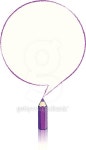 Purple Pencil Drawing Round Speech Balloon 이미지 (492631113) - 게티이미지뱅크 Purple Pencil Drawing Round Speech Balloon