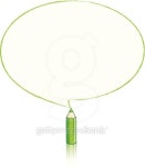 Green Pencil Drawing Oval Speech Balloon 이미지 (494737795) - 게티이미지뱅크 Green Pencil Drawing Oval Speech Balloon