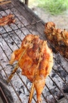 Chicken grilled on charcoal for sale. 이미지 (504903219) - 게티이미지뱅크 Chicken grilled on charcoal for sale.