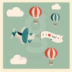 Vintage aircraft and balloons 이미지 (482373927) - 게티이미지뱅크 Vintage aircraft and balloons