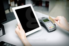 Bank terminal and tablet pc 이미지 (502222767) - 게티이미지뱅크 Bank terminal and tablet pc