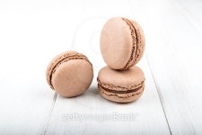 Set of macarons on white wooden table 이미지 (522438979) - 게티이미지뱅크 Set of macarons on white wooden table