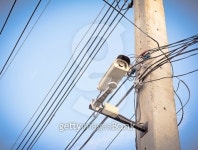image of cctv camera on electric pole 이미지 (517042961) - 게티이미지뱅크 image of cctv camera on electric pole