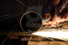 Metal grinding on steel pipe close up 이미지 (513416779) - 게티이미지뱅크 Metal grinding on steel pipe close up