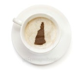 Coffeecup with powder in the shape of New Hampshire 이미지 (522262289) - 게티이미지뱅크 Coffeecup with powder in the shape of... 
