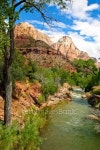 Virgin River and the Sentinel Zion National Park Springdale Utah 이미지 (505252455) - 게티이미지뱅크 Virgin River and the... 