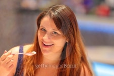 Young Lady Big Smile with Ice Cream 이미지 (515707059) - 게티이미지뱅크 Young Lady Big Smile with Ice Cream