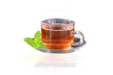 Glass cup of tea with mint isolated on white 이미지 (503493363) - 게티이미지뱅크 Glass cup of tea with mint isolated on white