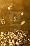 Golden cafe - coffee beans 이미지 (487206363) - 게티이미지뱅크 Golden cafe - coffee beans