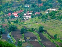 Top view of village and agricultural land 이미지 (505506093) - 게티이미지뱅크 Top view of village and agricultural land