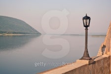 Street lights on the embankment of the River Lena 이미지 (501366436) - 게티이미지뱅크 Street lights on the embankment of the... 