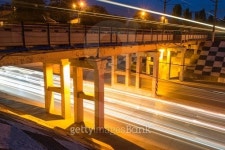 bridge and night traffic 이미지 (491581266) - 게티이미지뱅크 bridge and night traffic