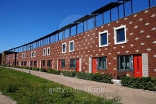 Modern suburban colorful houses 이미지 (479536134) - 게티이미지뱅크 Modern suburban colorful houses