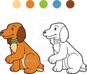 Coloring book for children (spaniel dog) 이미지 (484203038) - 게티이미지뱅크 Coloring book for children (spaniel dog)