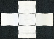 Blank postage stamp block souvenir sheet on a black background... Blank postage stamp block souvenir sheet on a black background