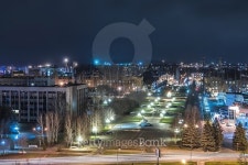 Illuminated night square, shot from high point 이미지 (475311900) - 게티이미지뱅크 Illuminated night square, shot from high point