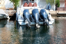 Three motors for the speed boat 이미지 (494791750) - 게티이미지뱅크 Three motors for the speed boat