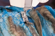 Sewing machine with textiles 이미지 (465373168) - 게티이미지뱅크 Sewing machine with textiles