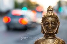 Buddha with lights of road traffic 이미지 (491950944) - 게티이미지뱅크 Buddha with lights of road traffic