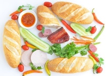 Banh Mi, Vietnamese sandwich ingredients background 이미지 (483721588) - 게티이미지뱅크 Banh Mi, Vietnamese sandwich... 