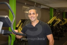 Personal trainer working out in a fitness center 이미지... 게티이미지뱅크 Personal trainer working out in a fitness center