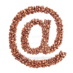 e-mail symbol from coffee beans on white background 이미지... 게티이미지뱅크 e-mail symbol from coffee beans on white background
