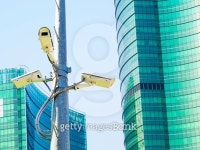 cctv installed on the pole 이미지 (468599838) - 게티이미지뱅크 cctv installed on the pole