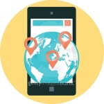 Mobile navigation flat style colorful, vector icon for info grap 이미지 (489946984) - 게티이미지뱅크 Mobile navigation flat... 