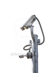 Outdoor CCTV Camera on the pole with White Background 이미지... Outdoor CCTV Camera on the pole with White Background