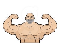 Bodybuilder on a white background. Athlete with big muscles. Big 이미지 (488618146) - 게티이미지뱅크 Bodybuilder on a white... 