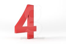 3D Red Number 4 이미지 (474548964) - 게티이미지뱅크 3D Red Number 4
