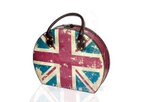 Vintage bag with flag of Great Britain, isolate white background 이미지 (490715754) - 게티이미지뱅크 Vintage bag with flag... 