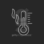 Thermometer line icon 이미지 (482987292) - 게티이미지뱅크 Thermometer line icon
