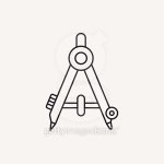 Stationery compasses line icon 이미지 (482156002) - 게티이미지뱅크 Stationery compasses line icon