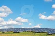 solar panels under a blue sky 이미지 (489090610) - 게티이미지뱅크 solar panels under a blue sky