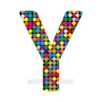 Colorful illustration with multicolor letter Y on a white... Colorful illustration with multicolor letter Y on a white background